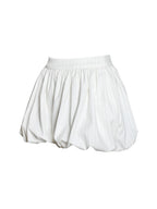 Sylvie White Pinstripe Bubble Shorts