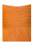 Jelani Layered Mesh High Slit Drape Maxi Dress