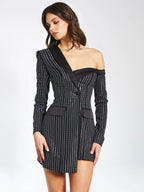 Winifred Rhinestone Crystal Blazer Dress Archive Sale
