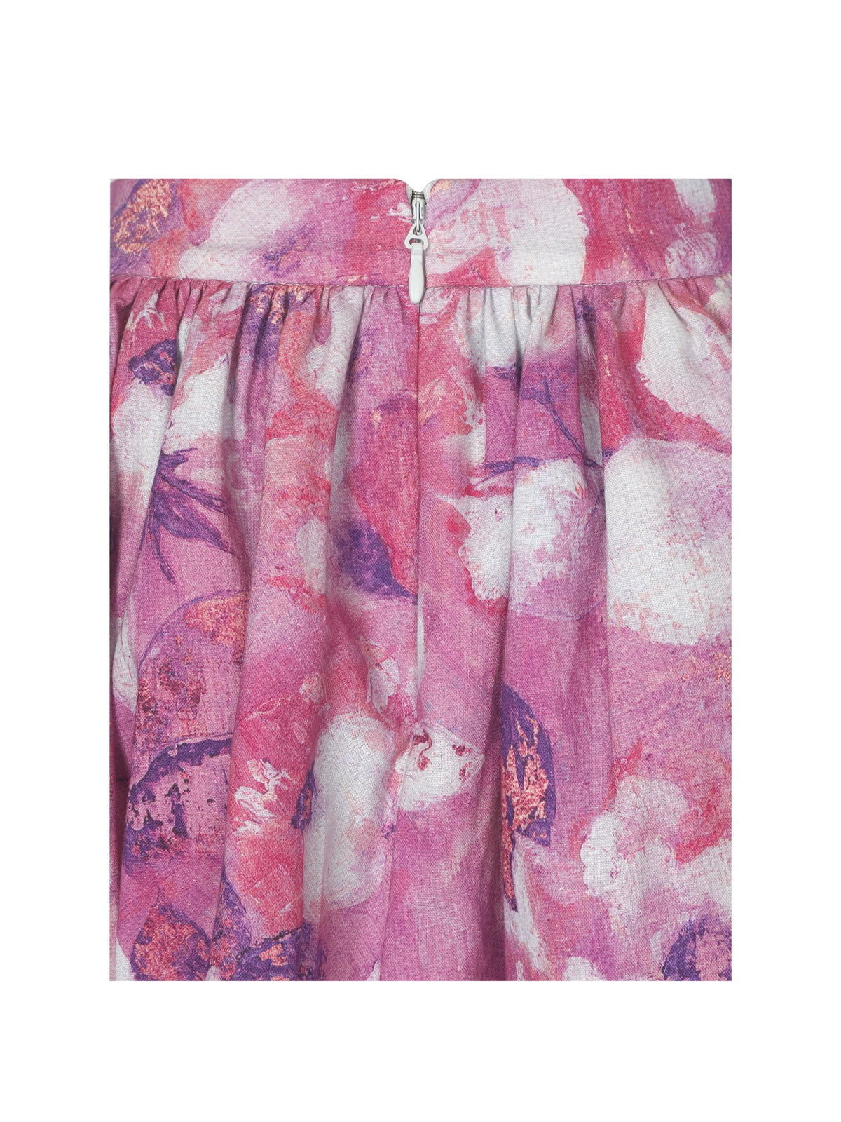 Xalina Blooming Magenta Linen Low Rise Midi Skirt