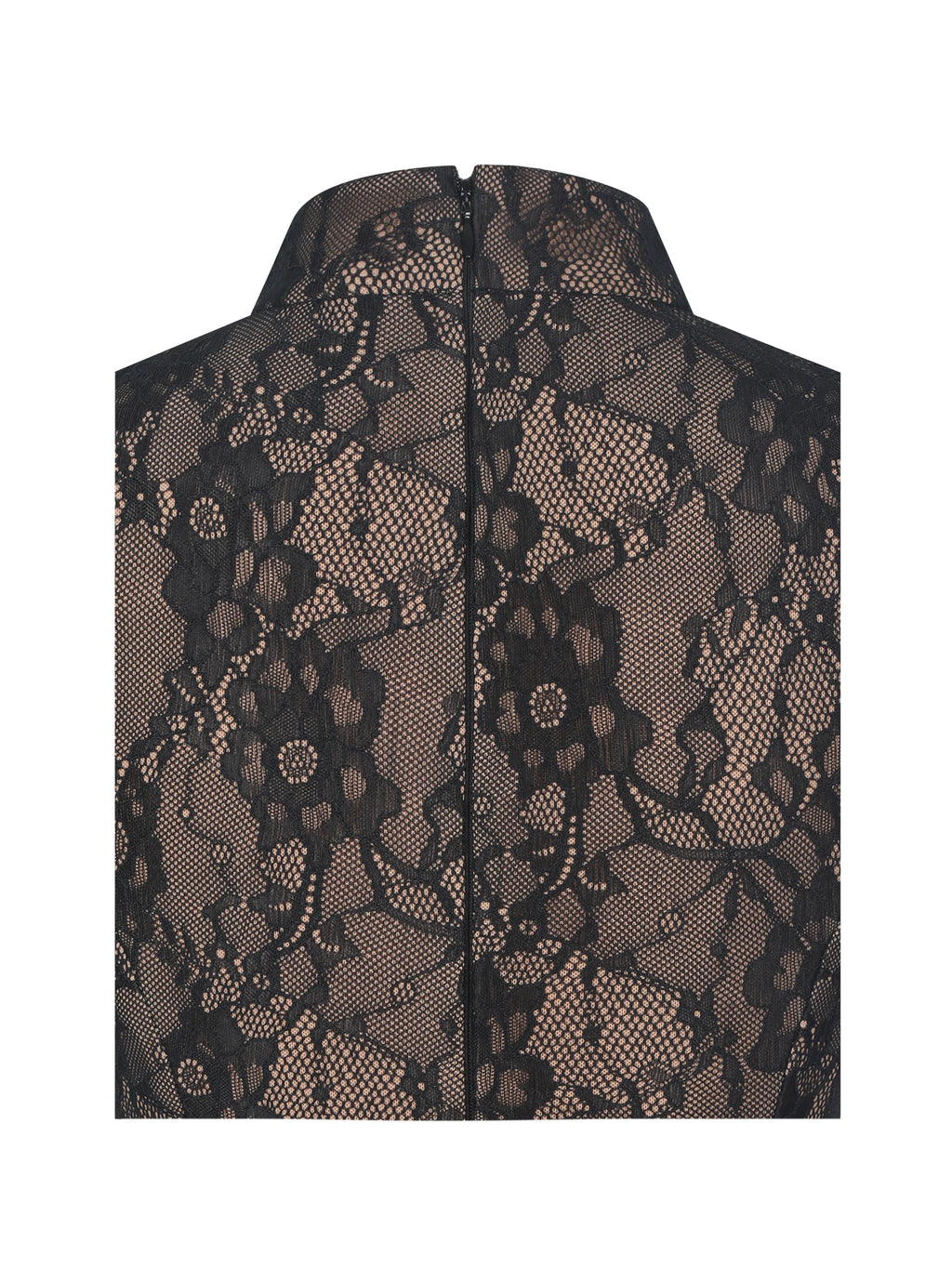 Valerie Black Lace Keyhole Ruched Mini Dress