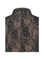 Valerie Black Lace Keyhole Ruched Mini Dress