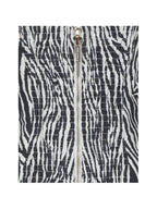 Petrina Zebra Linen Print Sleeveless Peplum Top