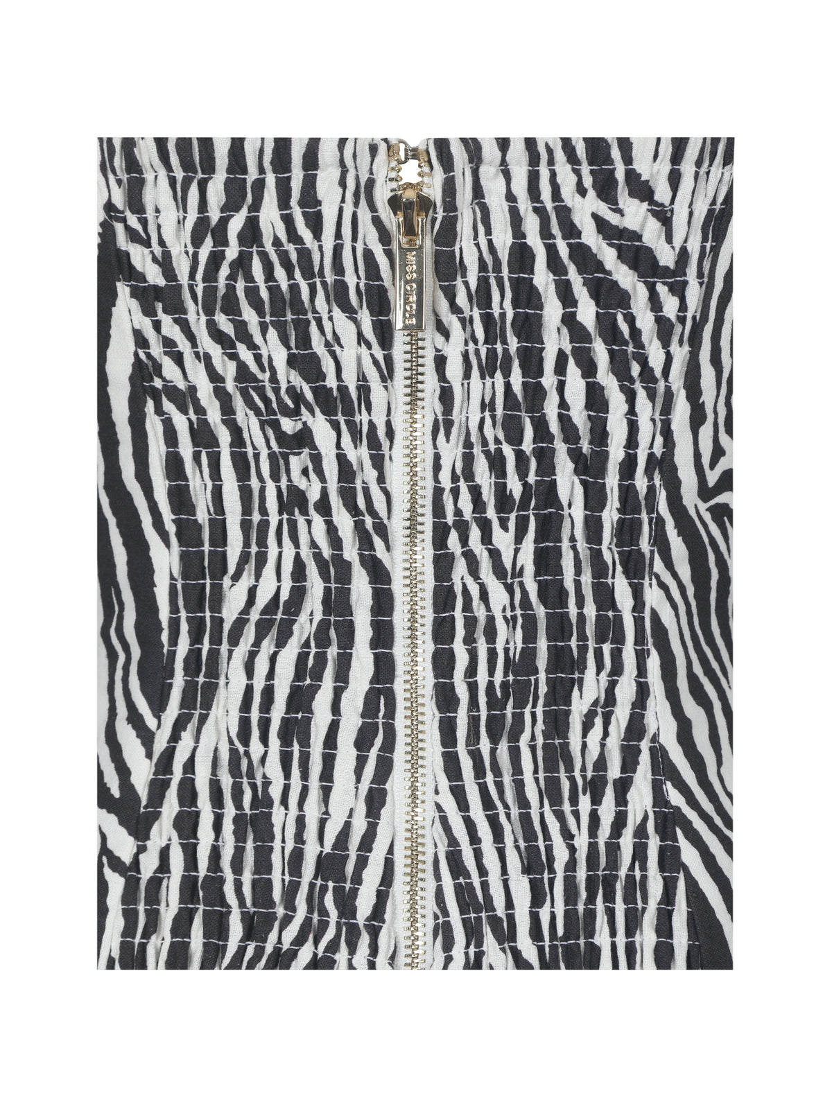 Petrina Zebra Linen Print Sleeveless Peplum Top