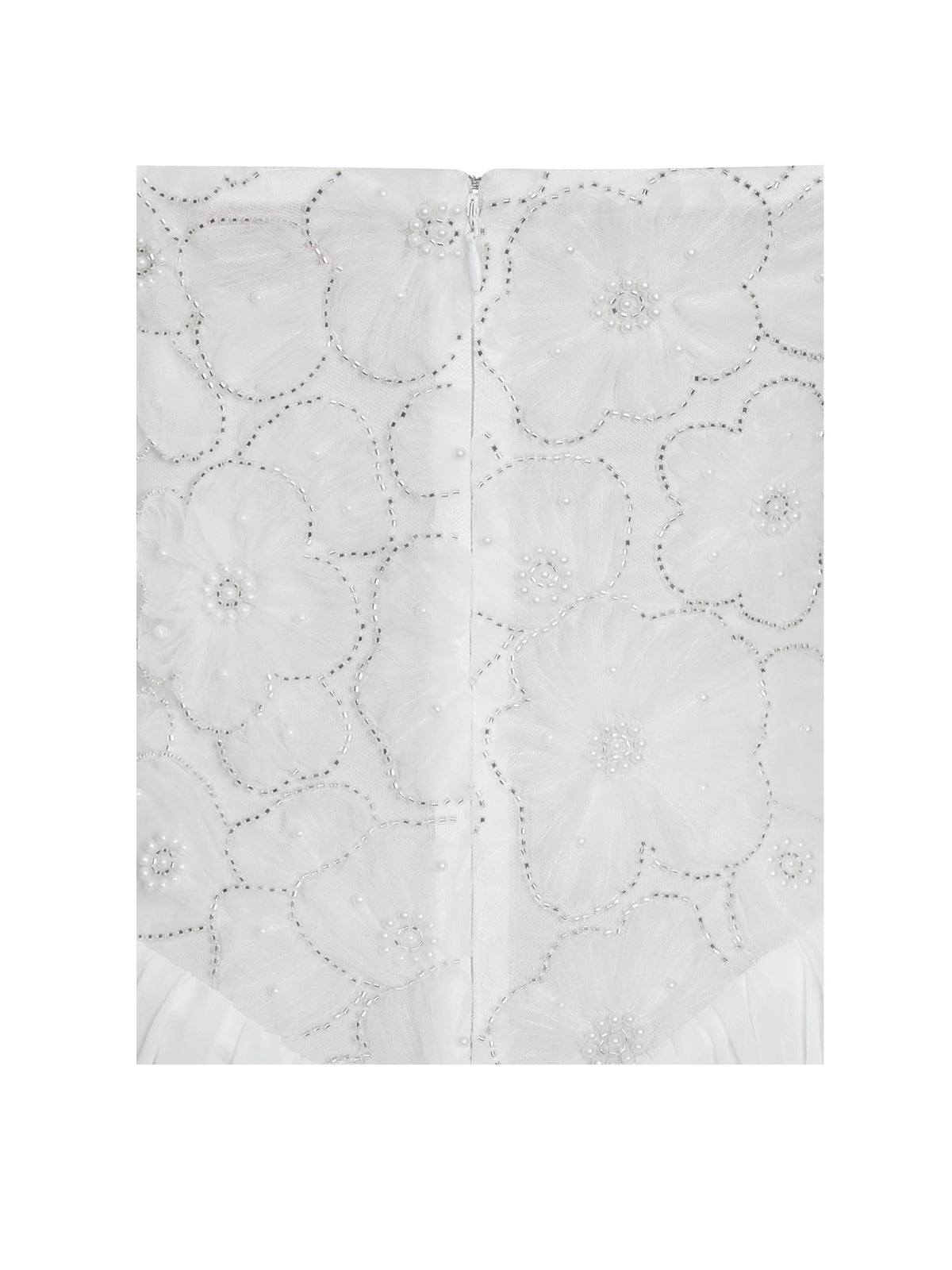 Ucille White Embroidered Chiffon Maxi Dress Archive Sale