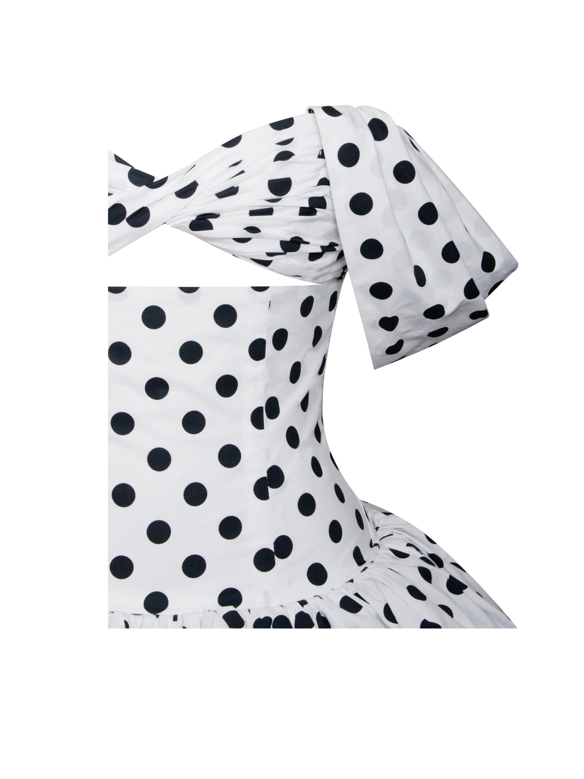 Umika Polka Dot Cotton Poplin Bubble Hem Mini Dress