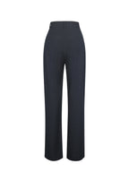 Quinnie Navy Striped High Waisted Straight Leg Pants