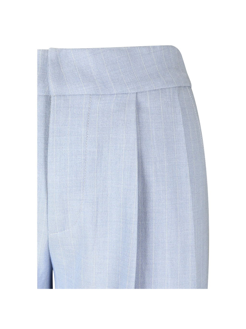 Reva Sky Blue Pinstripe Single Pleat Pants