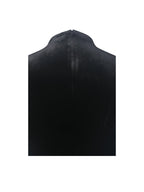 Vienna Black Velvet Mock Neck Mini Dress