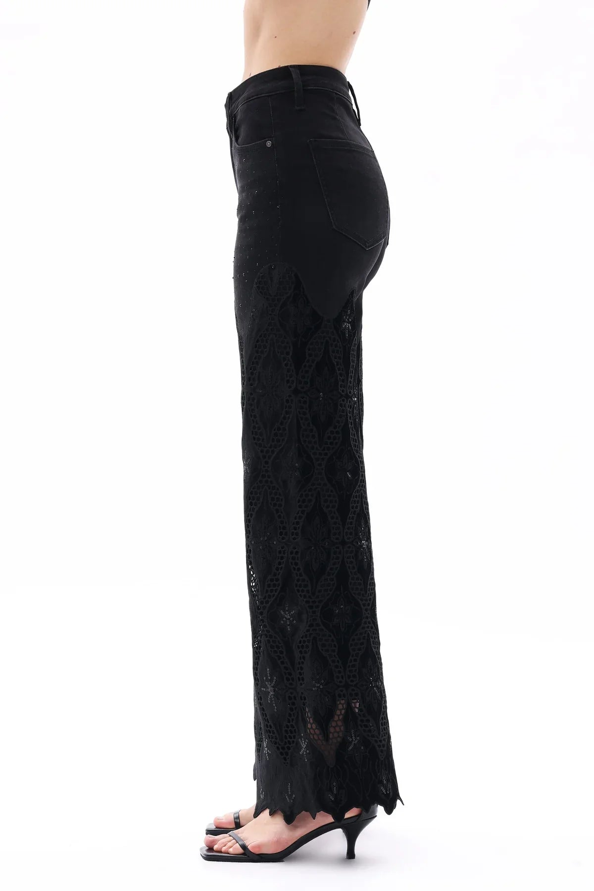 Milton High Rise Lace Jean