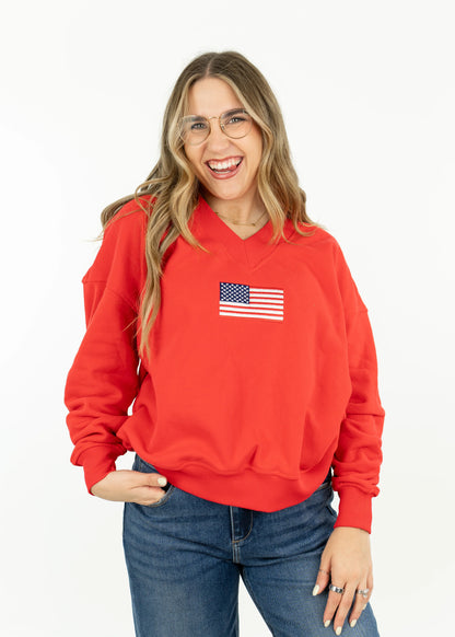 Liberty V Neck Sweatshirt