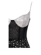 Jimena Crystal Embellished Back Slit Maxi Dress Archive Sale