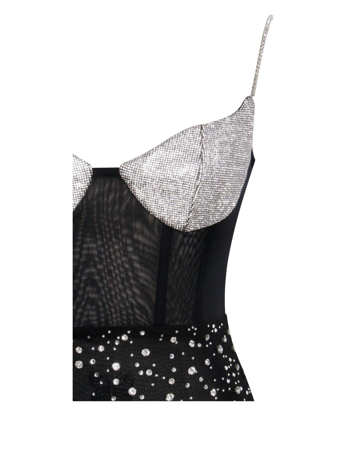 Jimena Crystal Embellished Back Slit Maxi Dress Archive Sale