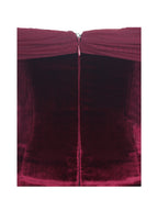 Maybelle Magenta Bardot Lace Strap Peplum Maxi Dress