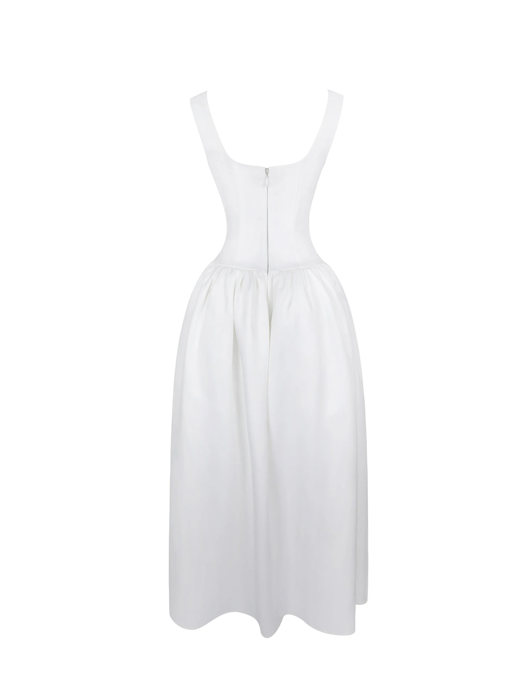 Siena White Satin Sweetheart Wedding Gown