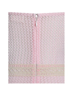 Pallas Pink Lace Trim Crochet Mermaid Maxi Dress