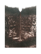 Tessa Coffee Sweetheart Bardot Faux Fur Velvet Mermaid Maxi Dress
