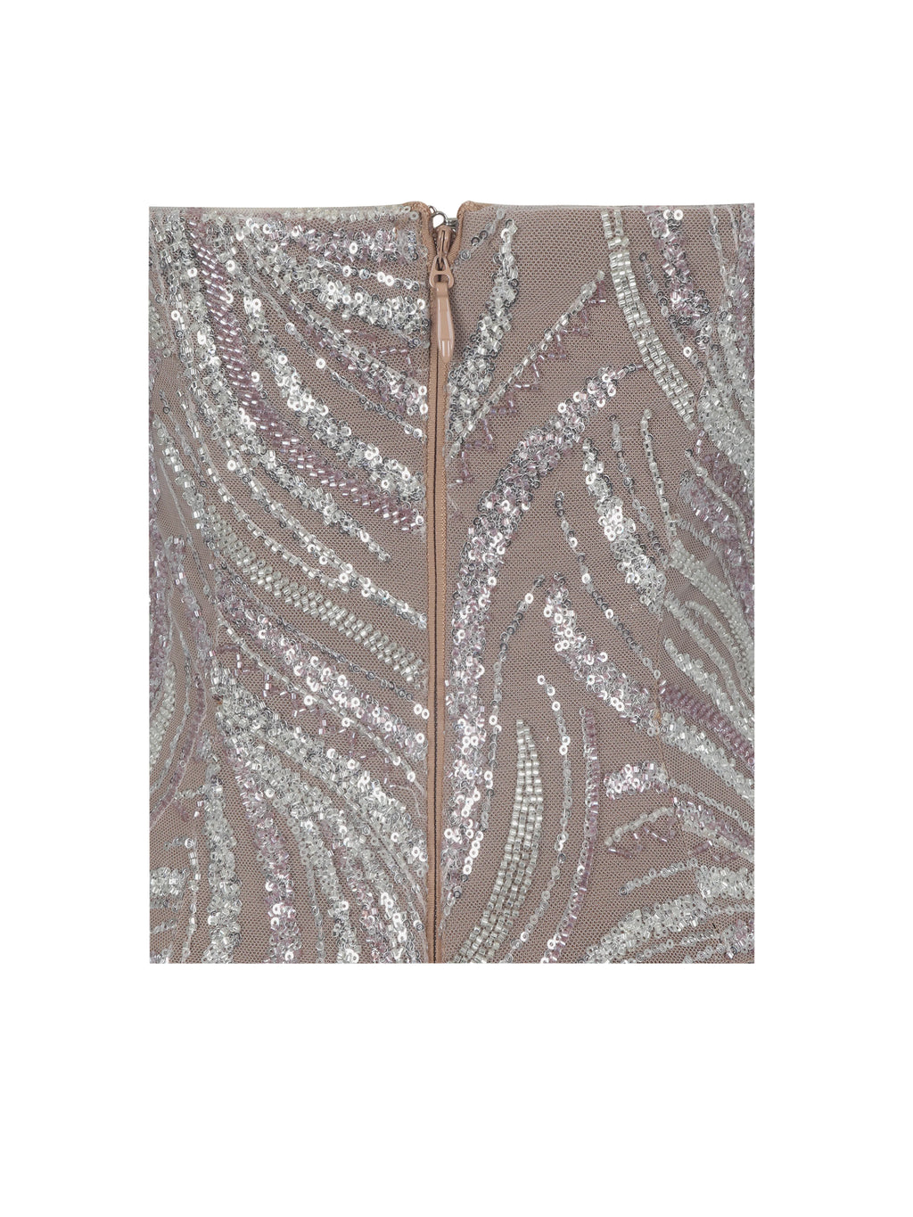 Nancie Apricot Beaded Halter Peplum Ruched Maxi Dress