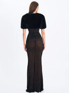 Kori Black Faux Fur Micro Bolero