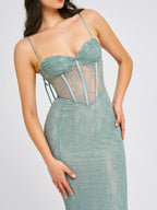 Janelle Green Sweetheart Mermaid Lace Maxi Dress Archive Sale