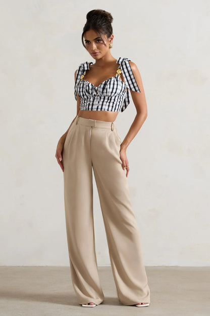 Hastings Stone High Waist Wide Leg Trousers