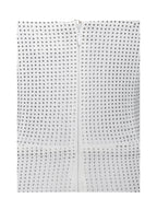 Paget White Mesh Rhinestone Embellished High Slit Gown Archive Sale