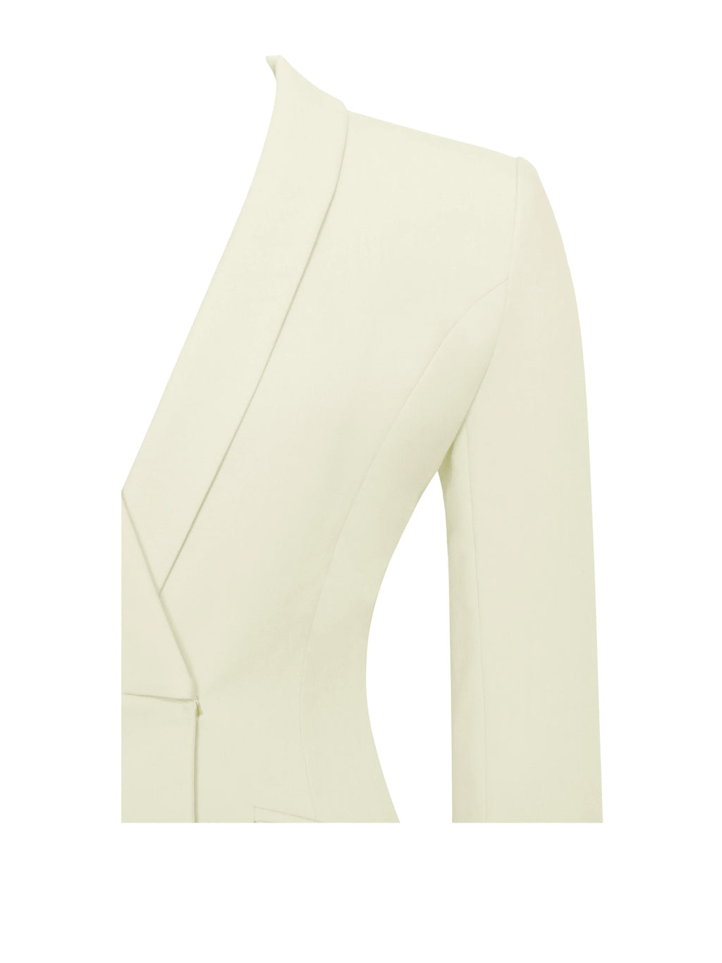 Madeline Pearl White Feather Trim Blazer Dress