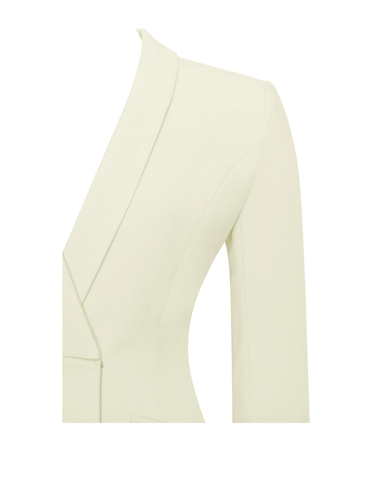 Madeline Pearl White Feather Trim Blazer Dress