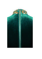 Zenaida Emerald Green Cutout High Slit Velvet Gown Archive Sale