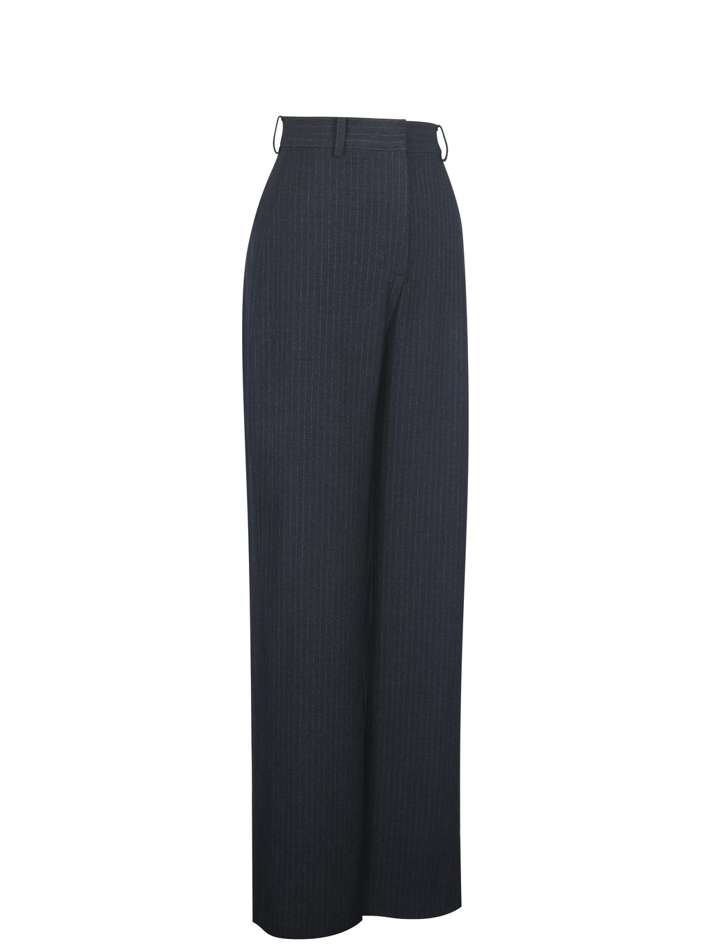 Quinnie Navy Striped High Waisted Straight Leg Pants