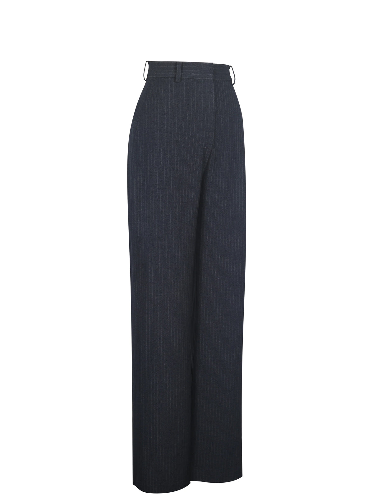 Quinnie Navy Striped High Waisted Straight Leg Pants