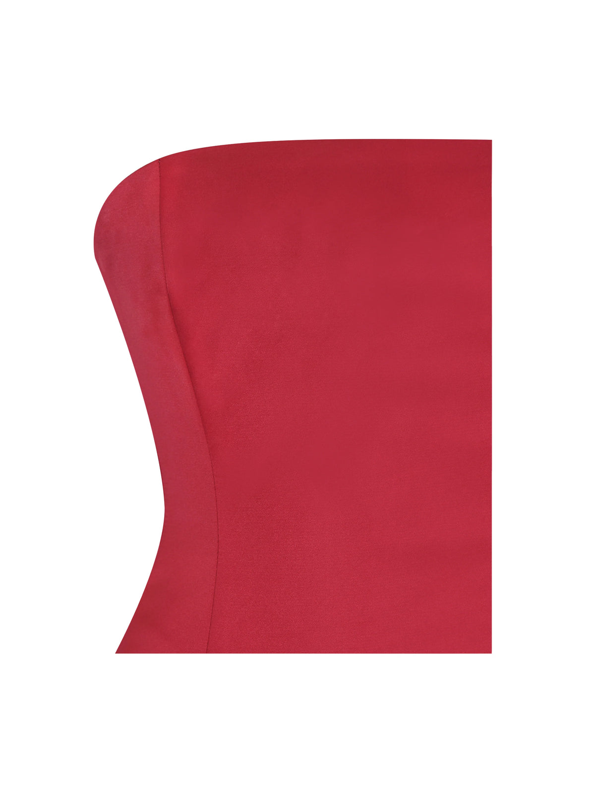 Giselle Crimson Peplum Mermaid Gown with Chiffon Scarf