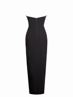 Ivanna Black Crystal Embellished Maxi Dress