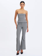 Ulli Micro Houndstooth Flared Pants