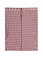 Susanna Red Cotton Gingham Drop Waist Midi Dress