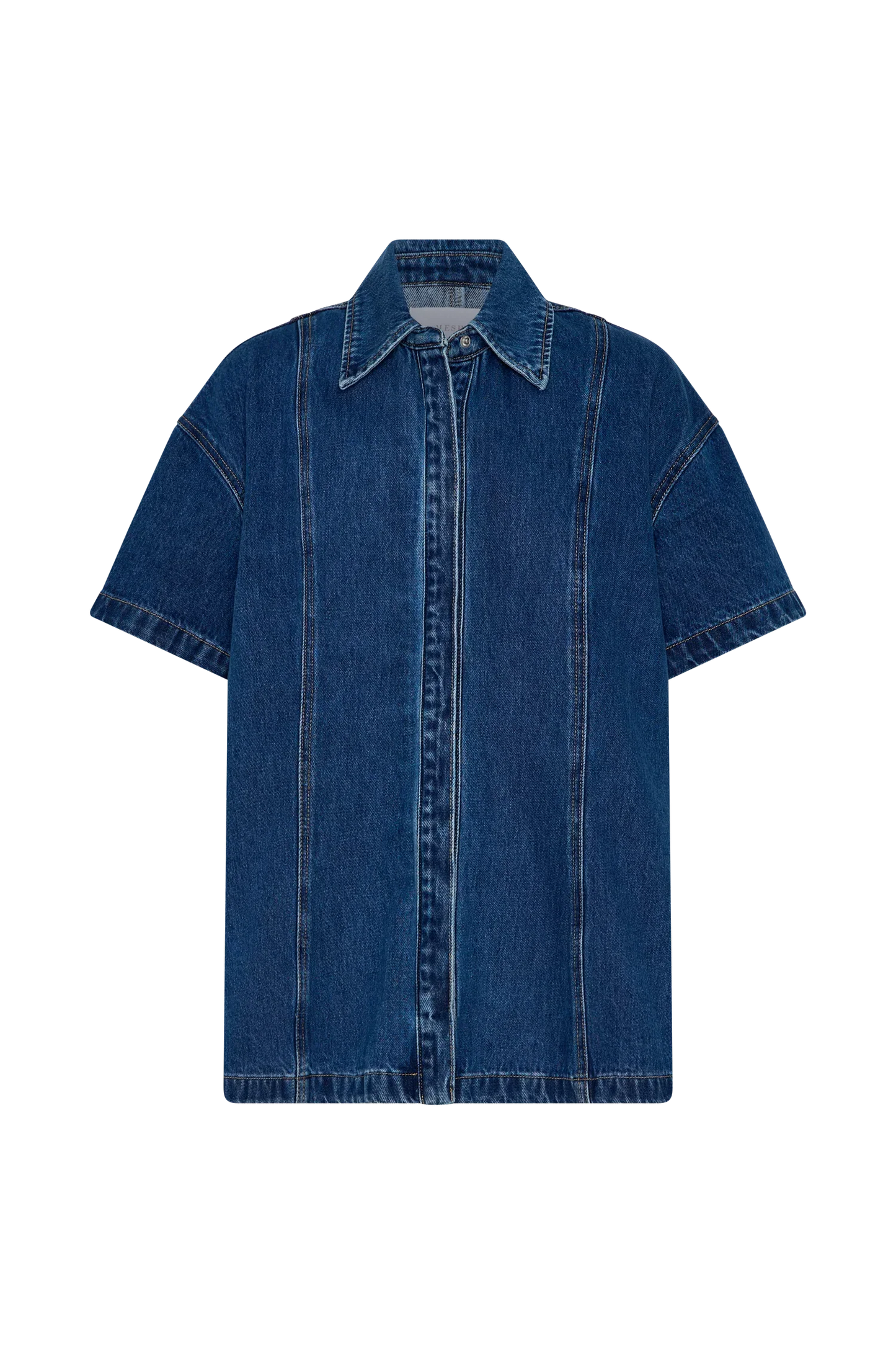 Maya Oversized Denim Shirt Dark Blue