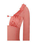 Fiorella Rosy Mauve Satin Rayon Midi Dress Archive Sale
