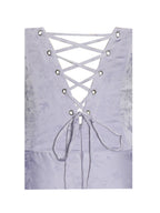 Raegan Taro Purple Jacquard Rouched Maxi Dress
