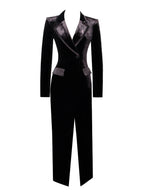 Willow Velvet High Slit Blazer Gown Archive Sale