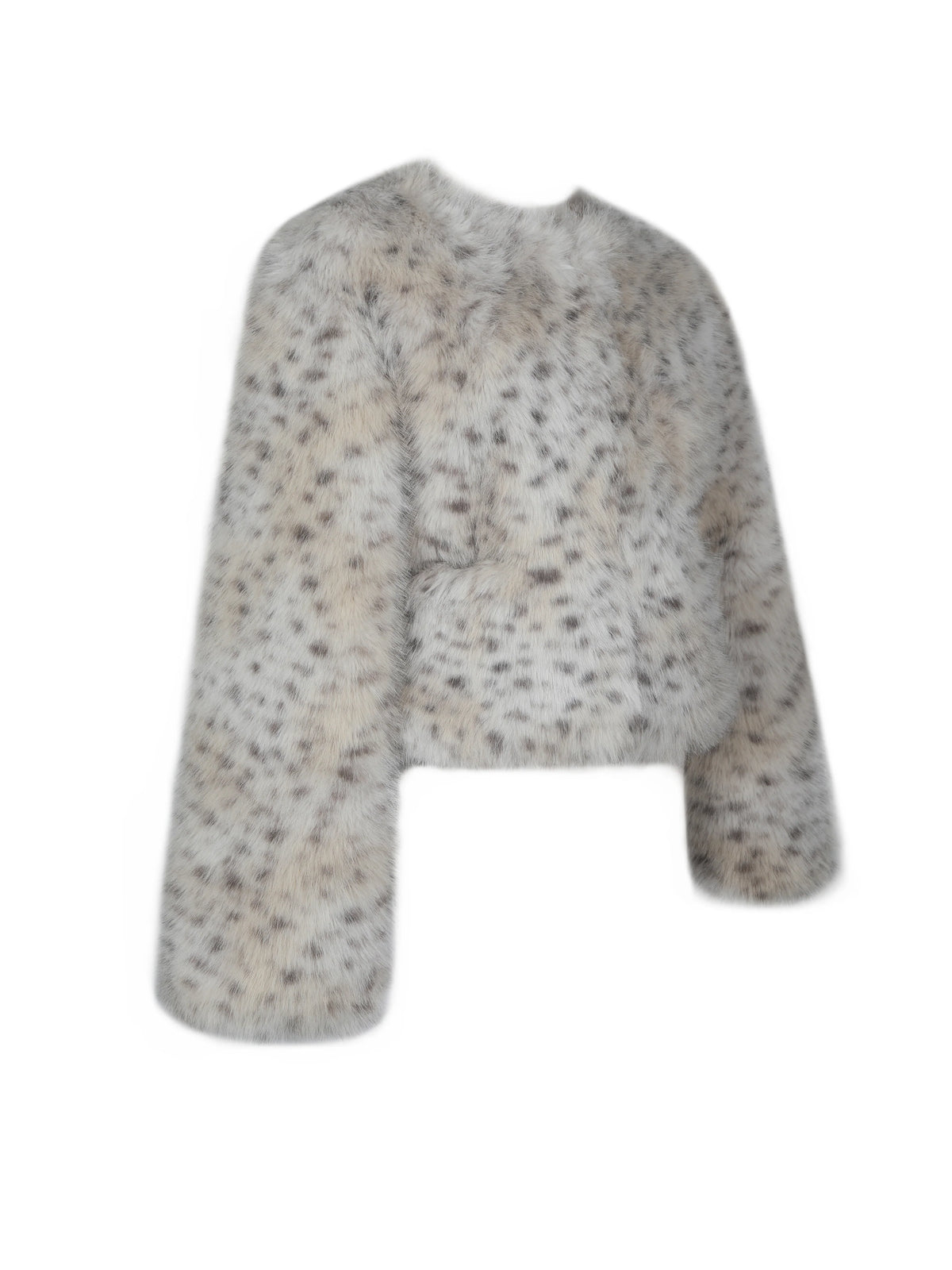 Margot Faux Cheetah Fur Jacket with Pockets