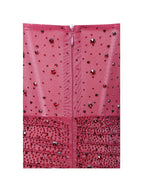 Fatima Burgundy Crystal Sleeveless Corset Mermaid Maxi Dress