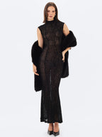 Jazmin Black Multi wear Faux Fur Scarf