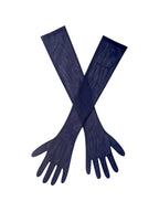 Ora Navy Mesh Opera Length Gloves