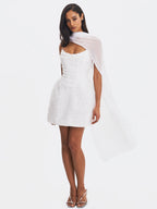 Jaycee White Chiffon Scarf