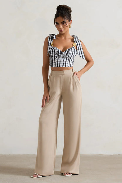 Hastings Stone High Waist Wide Leg Trousers