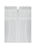 Vicenta White Cotton Poplin Ruched Midi Dress