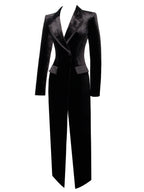 Willow Velvet High Slit Blazer Gown Archive Sale