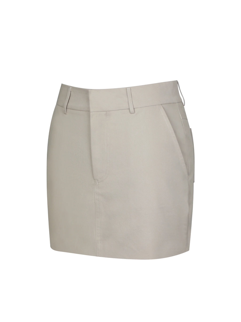 Zuli Tan Cotton Gabardine Mini Skirt