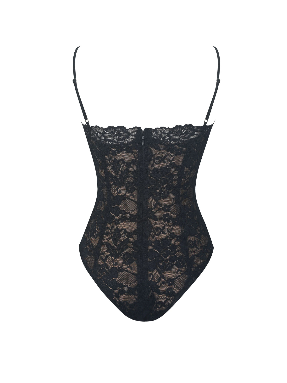 Venetia Black Lace Plunging Bodysuit