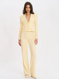 Quinnie Butter Yellow Slim Suit Pants